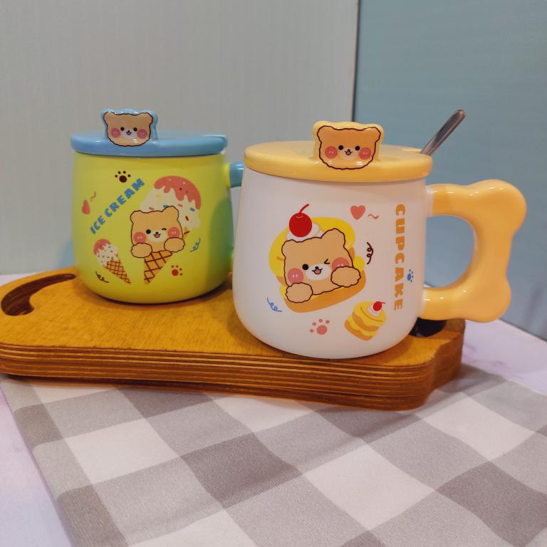 ماگ در برجسته خرسی قاشق دار کد 1767