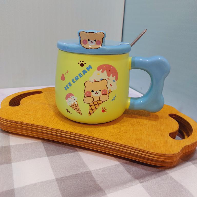 ماگ در برجسته خرسی قاشق دار کد 1767