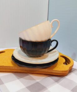 فنجون نلبعکی سفید و مشکی طرح انگلیسی کد 1768