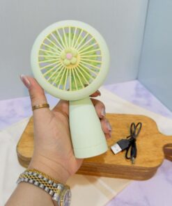 پنکه شارژی چراغ دار کد 1827