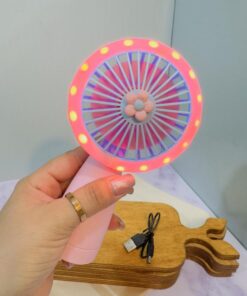 پنکه شارژی چراغ دار کد 1827