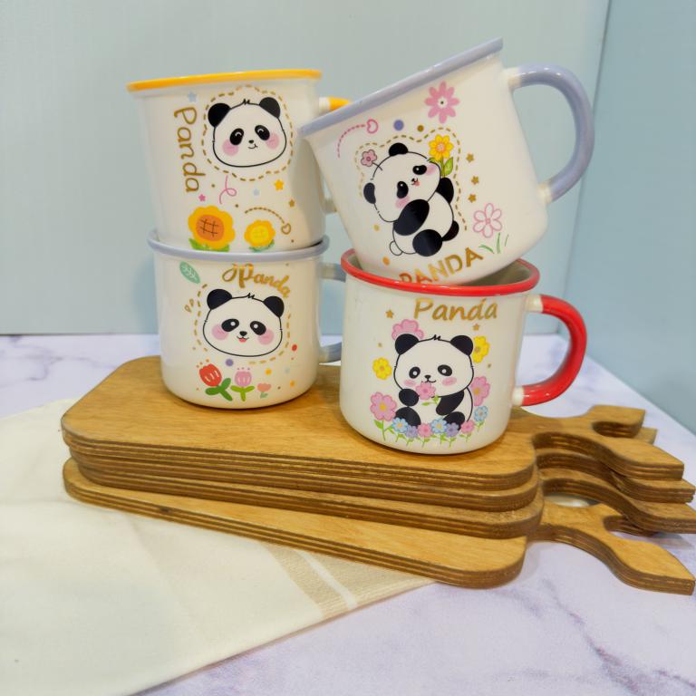 ماگ فانتزی طرح پاندا گل دار کد 1840