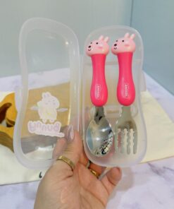 قاشق و چنگال مخزن دار عروسکی کودک کد 1842