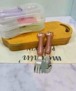 قاشق و چنگال مخزن دار عروسکی کودک کد 1842