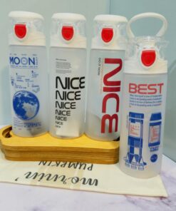 قمقمه سفید دکمه قرمز دسته تاشو کد 1851