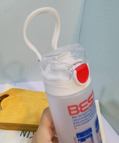 قمقمه سفید دکمه قرمز دسته تاشو کد 1851