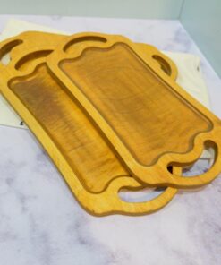 سینی چوبی دو دسته حلالی کد 1856