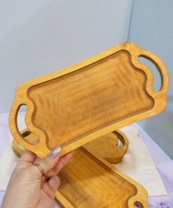 سینی چوبی دو دسته حلالی کد 1856