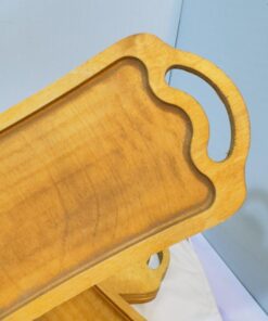 سینی چوبی دو دسته حلالی کد 1856