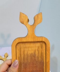 سینی چوبی مستطیلی گل برگ کد 1858