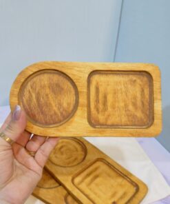 سینی چوبی دو قسمتی گرد کد 1859