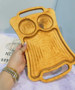 سینی چوبی مستطیلی دسته دار کد 1861