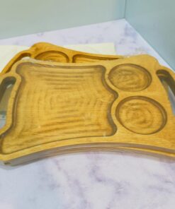 سینی چوبی مستطیلی دسته دار کد 1861