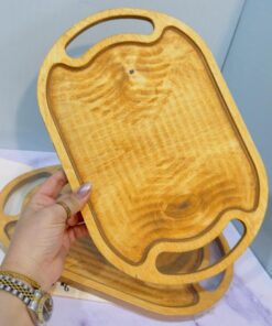 سینی چوبی بیضی کد 1862