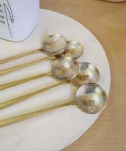 ست شش عددی قاشق استارباکس طلایی کد 1879