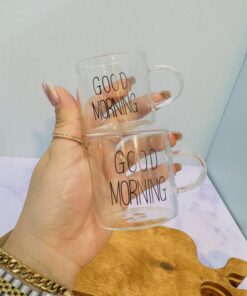 شات قهوه و نیم ماگ پیرکس گودمورنینگ کد 1095