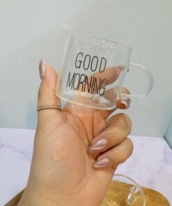 شات قهوه و نیم ماگ پیرکس گودمورنینگ کد 1095