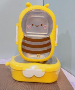 لانچ باکس و ظرف غذای استیل طرح زنبور کد 1920