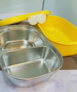 لانچ باکس و ظرف غذای استیل طرح زنبور کد 1920