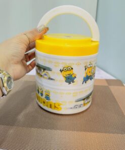 لانچ باکس و ظرف غذای دو طبقه دسته دار کد 1918