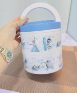 لانچ باکس و ظرف غذای دو طبقه دسته دار کد 1918