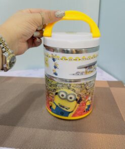 لانچ باکس و ظرف غذای کودک دو طبقه کد 1916