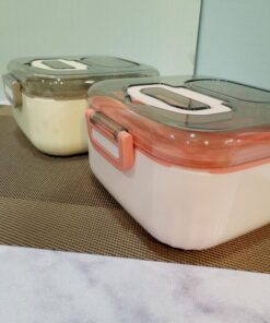 ظرف غذای مربع دسته دار HUA کد 1924