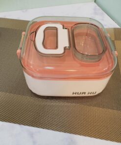 ظرف غذای مربع دسته دار HUA کد 1924