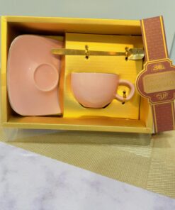 ست فنجان و نلعبکی باکس کادویی طرح گرد کد 1931