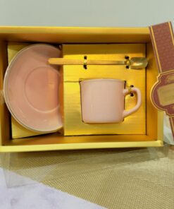 ست فنجان و نلعبکی باکس کادویی رنگی کد 1932