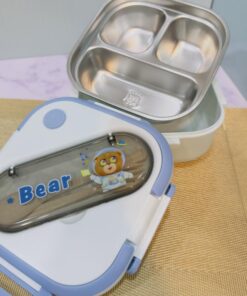 لانچ باکس سه خانه مخزن استیل فانتزی کد 1935