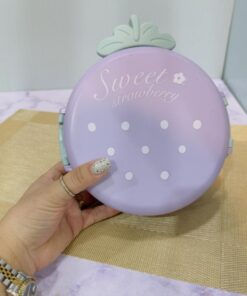 ظرف غذای گرد طرح توت فرنگی کد 1936