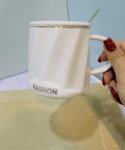 ست ماگ لبه طلایی سفید و مشکی کد 1964