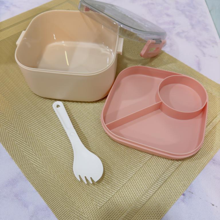 لانچ باکس و ظرف غذا دو تیکه در شفاف کد 1974