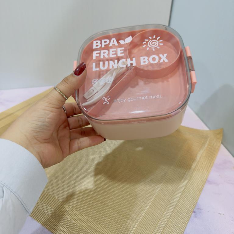 لانچ باکس و ظرف غذا دو تیکه در شفاف کد 1974