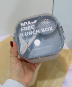 لانچ باکس و ظرف غذا دو تیکه در شفاف کد 1974