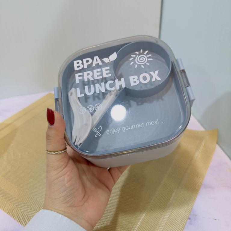 لانچ باکس و ظرف غذا دو تیکه در شفاف کد 1974