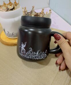 ست ماگ تاجدار سفید و مشکی طرح پری کد 1988