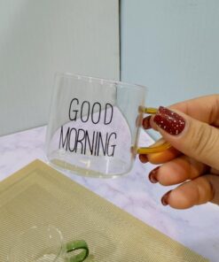 ست 6 تایی شات قهوه پیرکس دسته رنگی دو طرح کد 1989