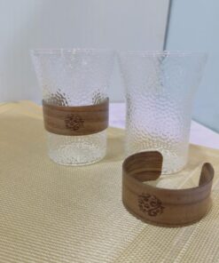 ماگ پیرکس کمربند چوبی طرح یخی کد 1990