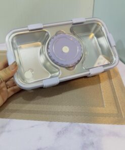 لانچ باکس داخل استیل چند قسمتی قفل دار کد 1993