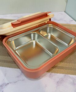 ظرف غذا دو طبقه استیل FOOD کد 1995