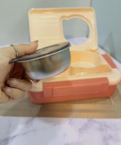 ظرف غذا دو طبقه استیل FOOD کد 1995