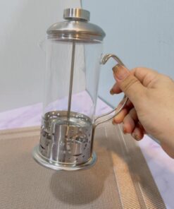 فرنچ پرس استیل دو حجم طرح دار کد 2005