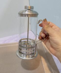 فرنچ پرس استیل دو حجم طرح دار کد 2005