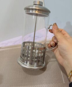 فرنچ پرس استیل دو حجم طرح دار کد 2005