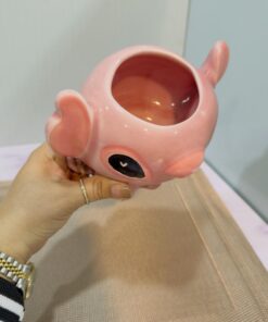 ماگ دست ساز استیچ صورتی کد 2007