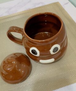 ماگ طرح برجسته پو در دار قهوه ای کد 2014