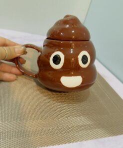 ماگ طرح برجسته پو در دار قهوه ای کد 2014