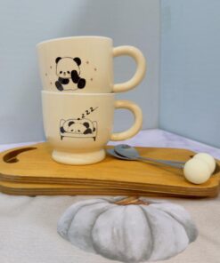 ماگ پاندا سرامیکی قاشق توپی کد 2017